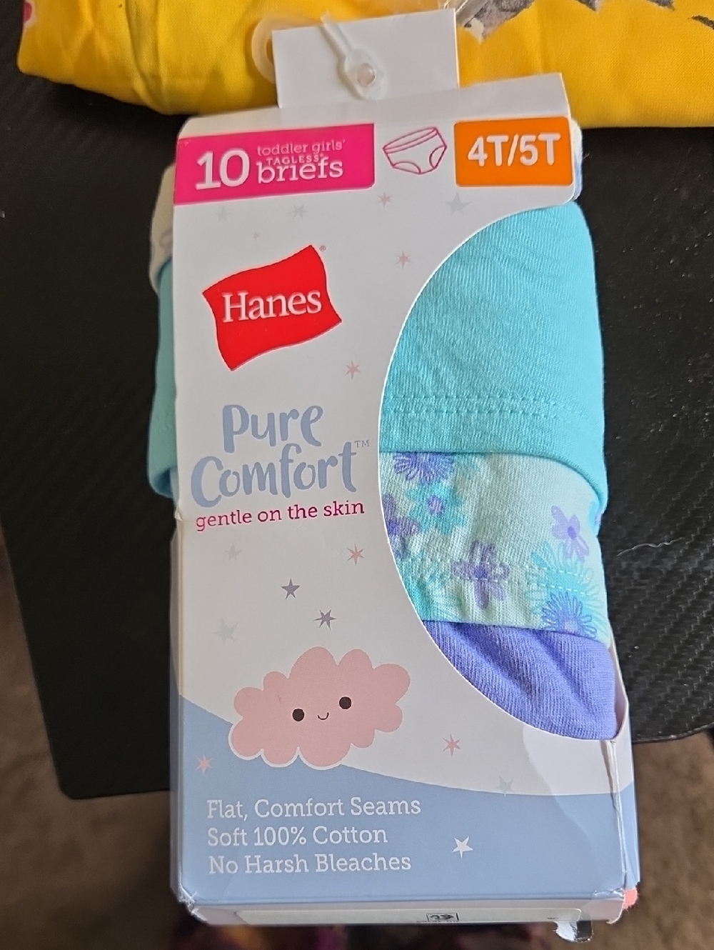 Hanes Pure Comfort Girls Briefs - Aqua & Lavender